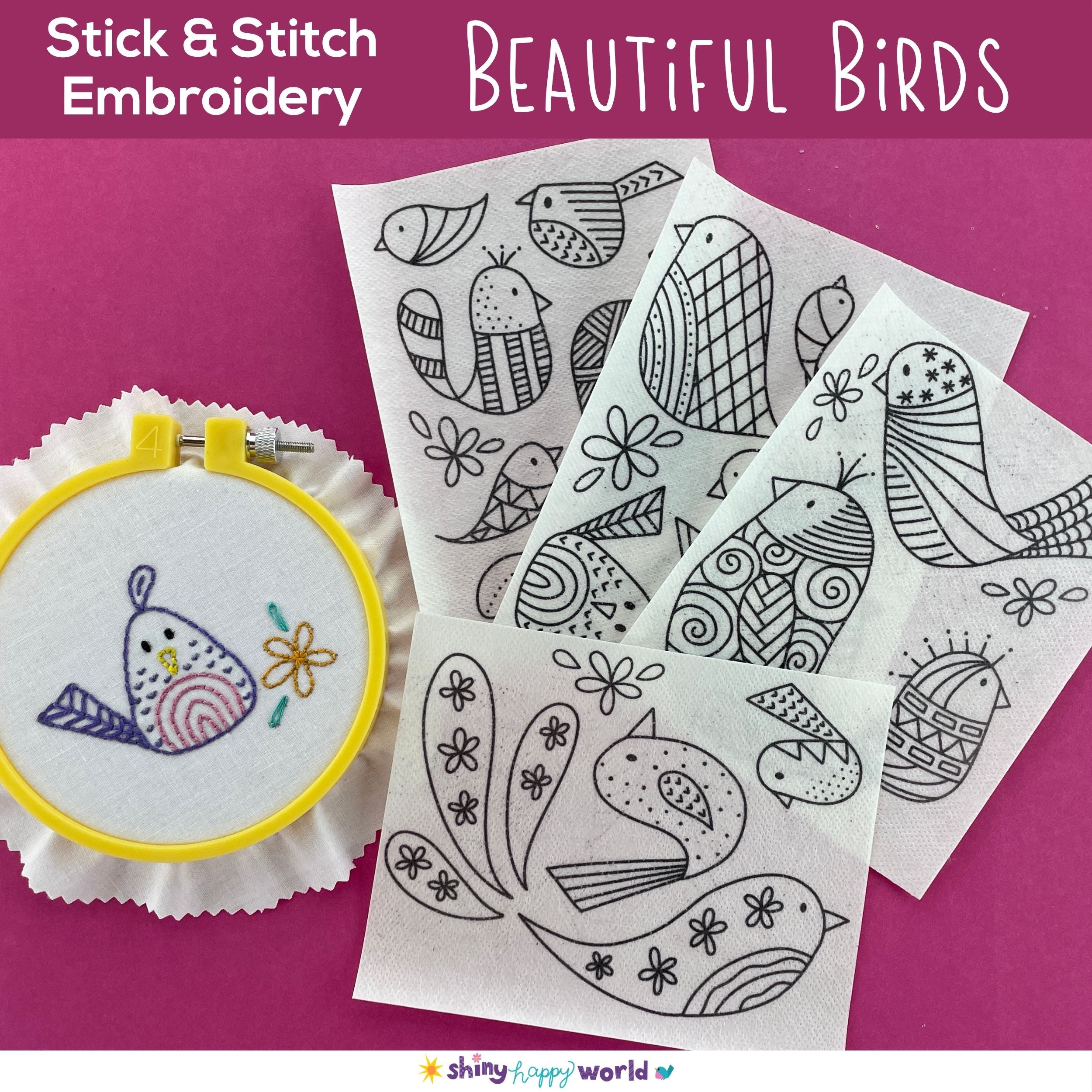 Beautiful Birds Stitch and Stitch Pack