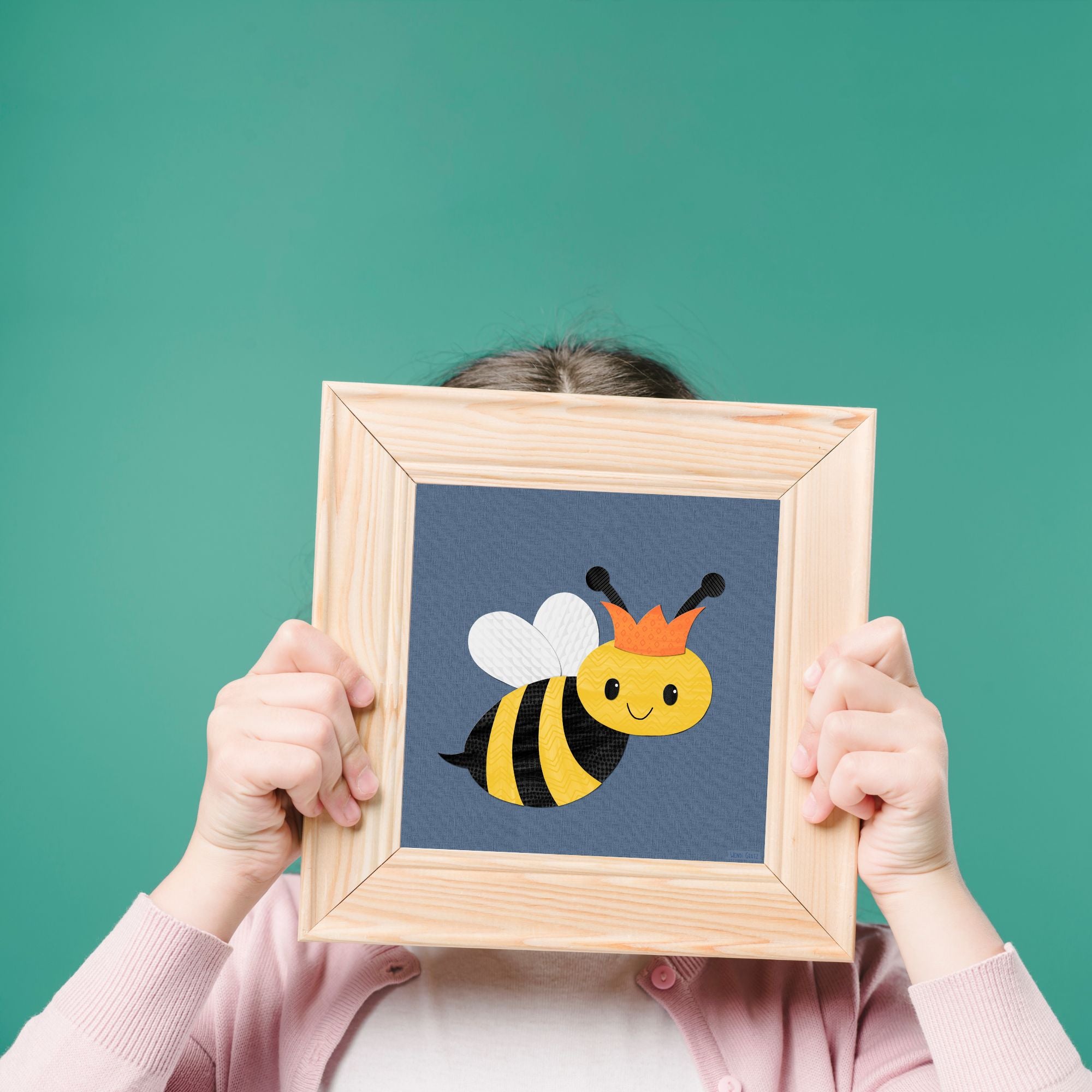 Bellamy Bee - printable art - Collage Style