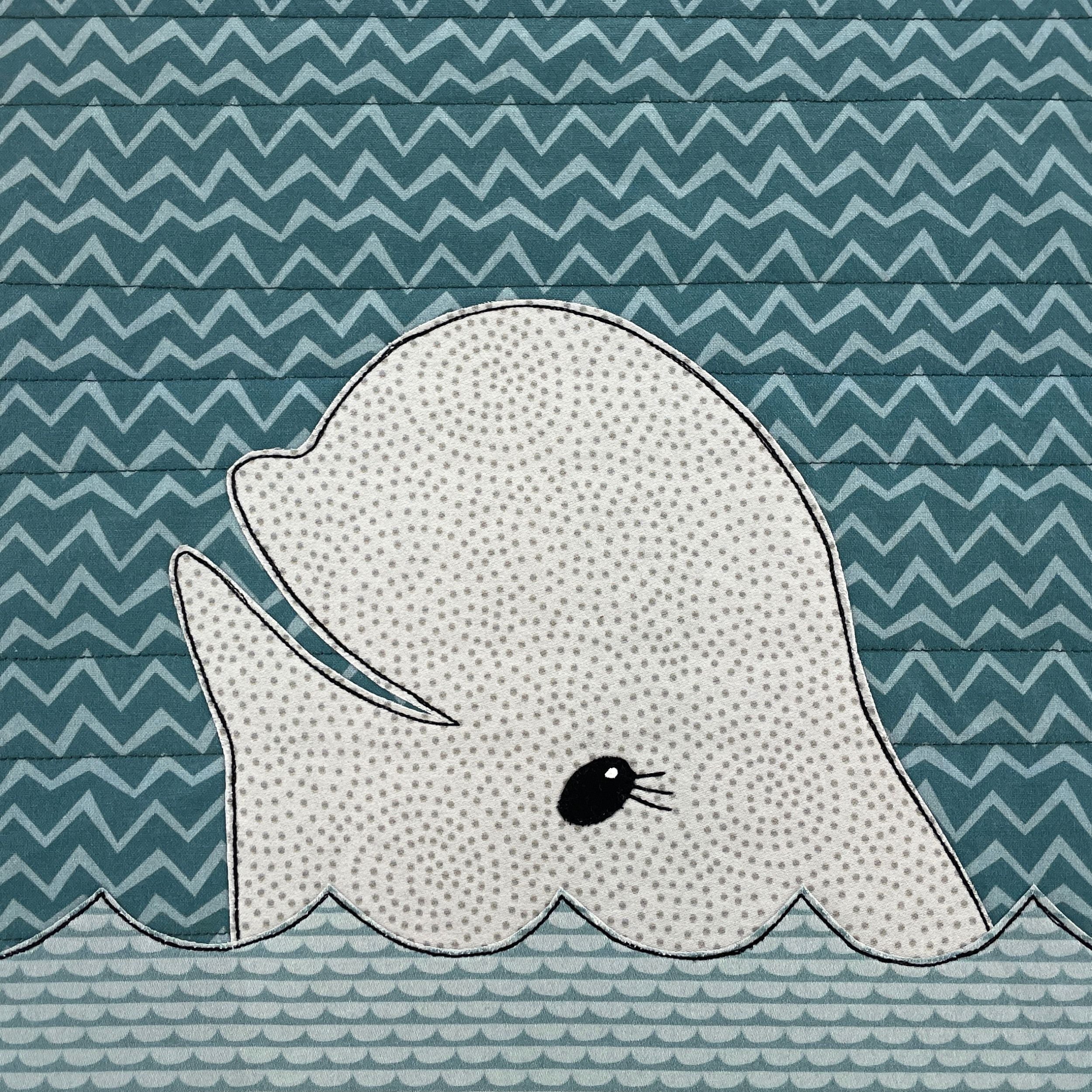 Beluga Whale Applique Quilt Pattern