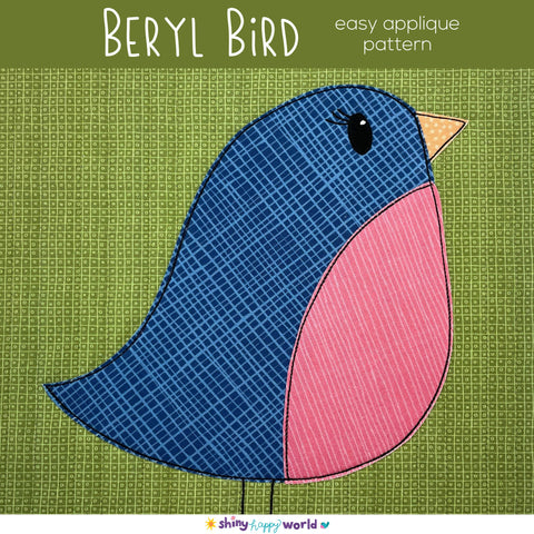 Beryl Bird Applique Quilt Pattern