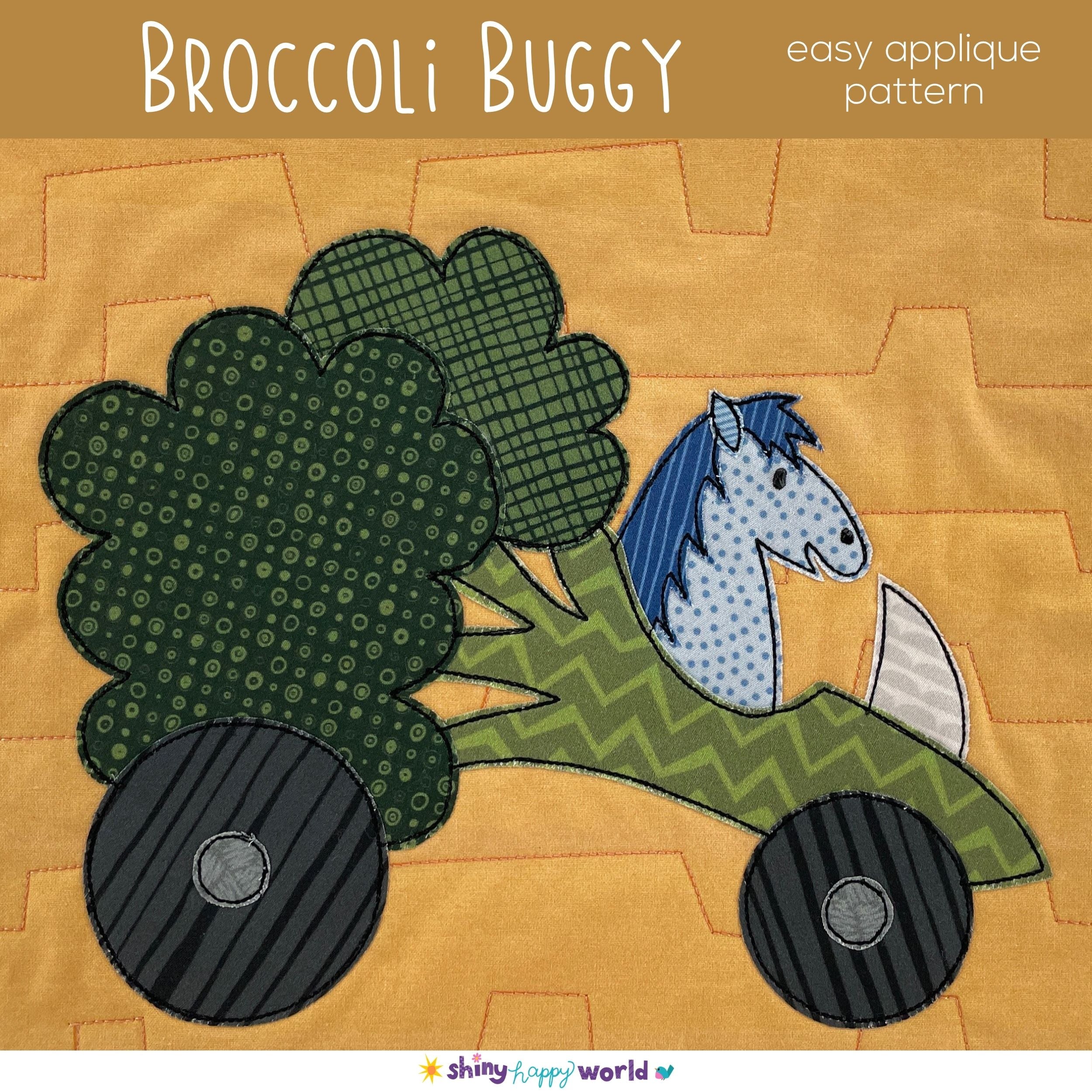 Broccoli Buggy Applique Pattern