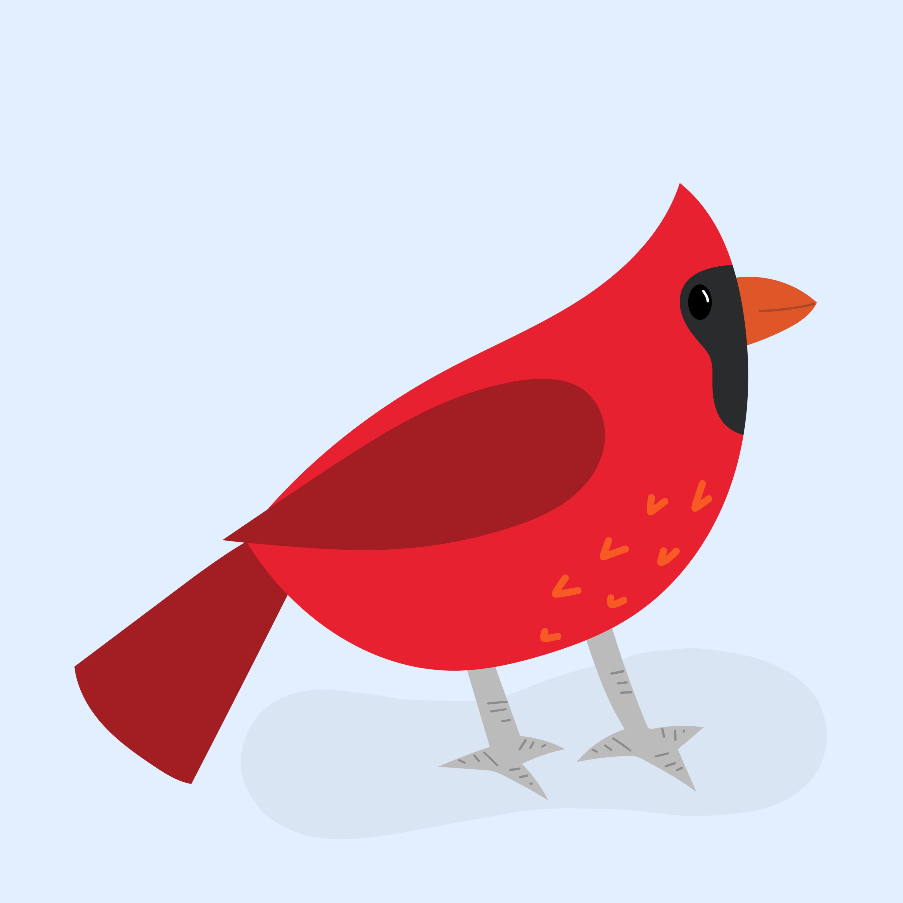 Cardinal - printable bird art