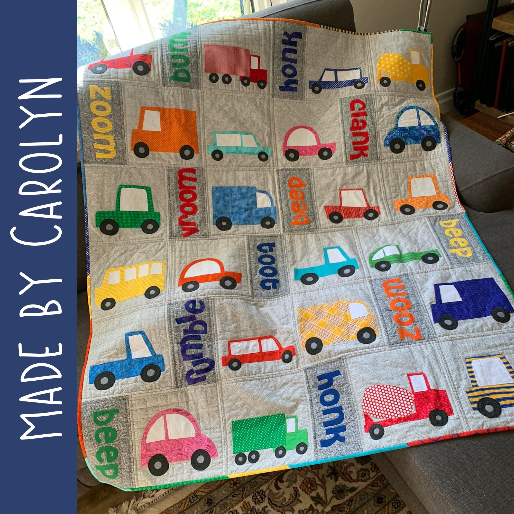 Beep! Beep! Cars and Trucks Quilt Pattern