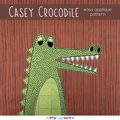 Casey Crocodile Applique Pattern