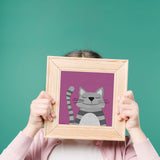 Colby Cat - printable art - Collage Style