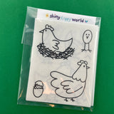 Chickens Stick and Stitch Pack
