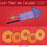 Lucky Money and Fireworks Applique Quilt Pattern