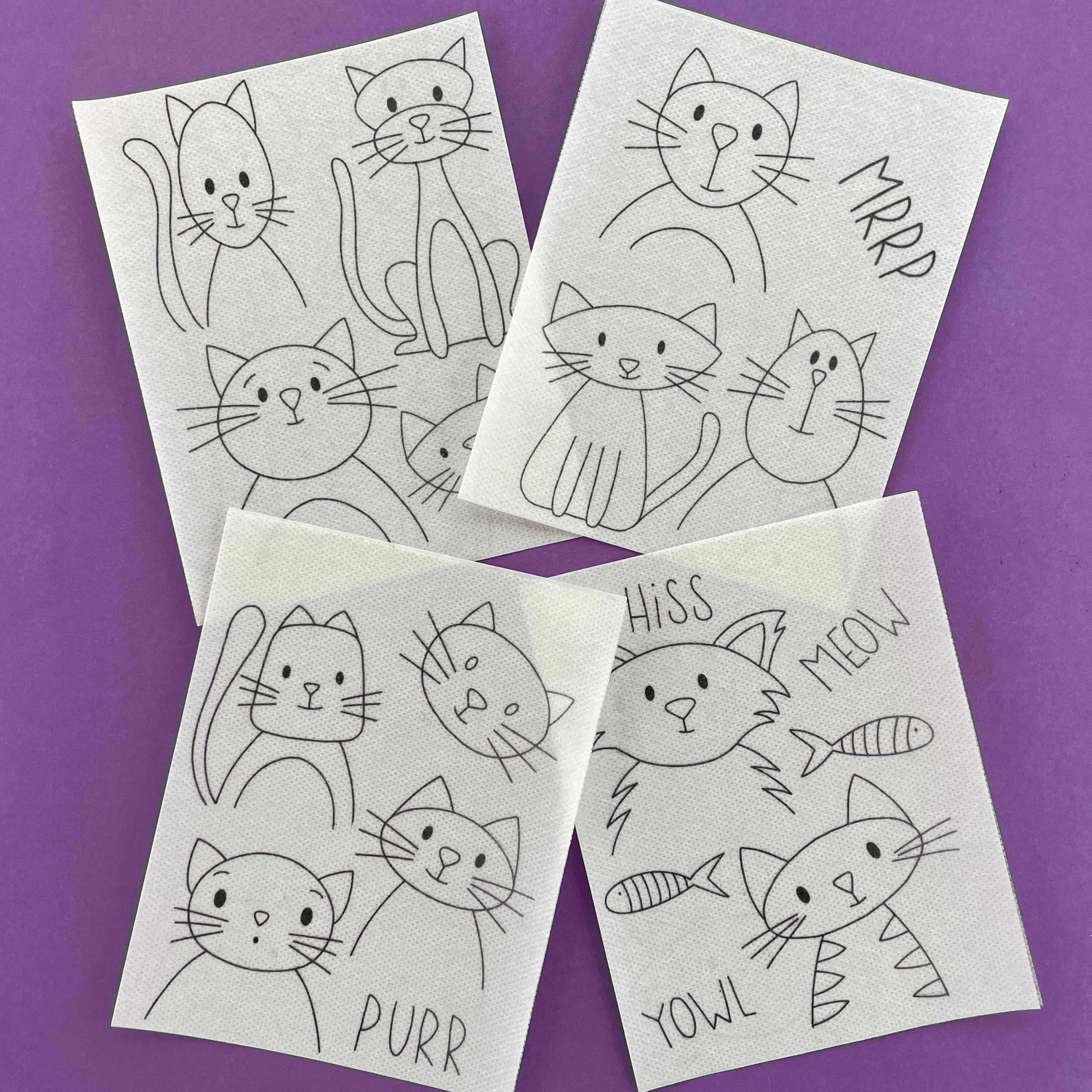 Clever Cats 2 Stick and Stitch Pack