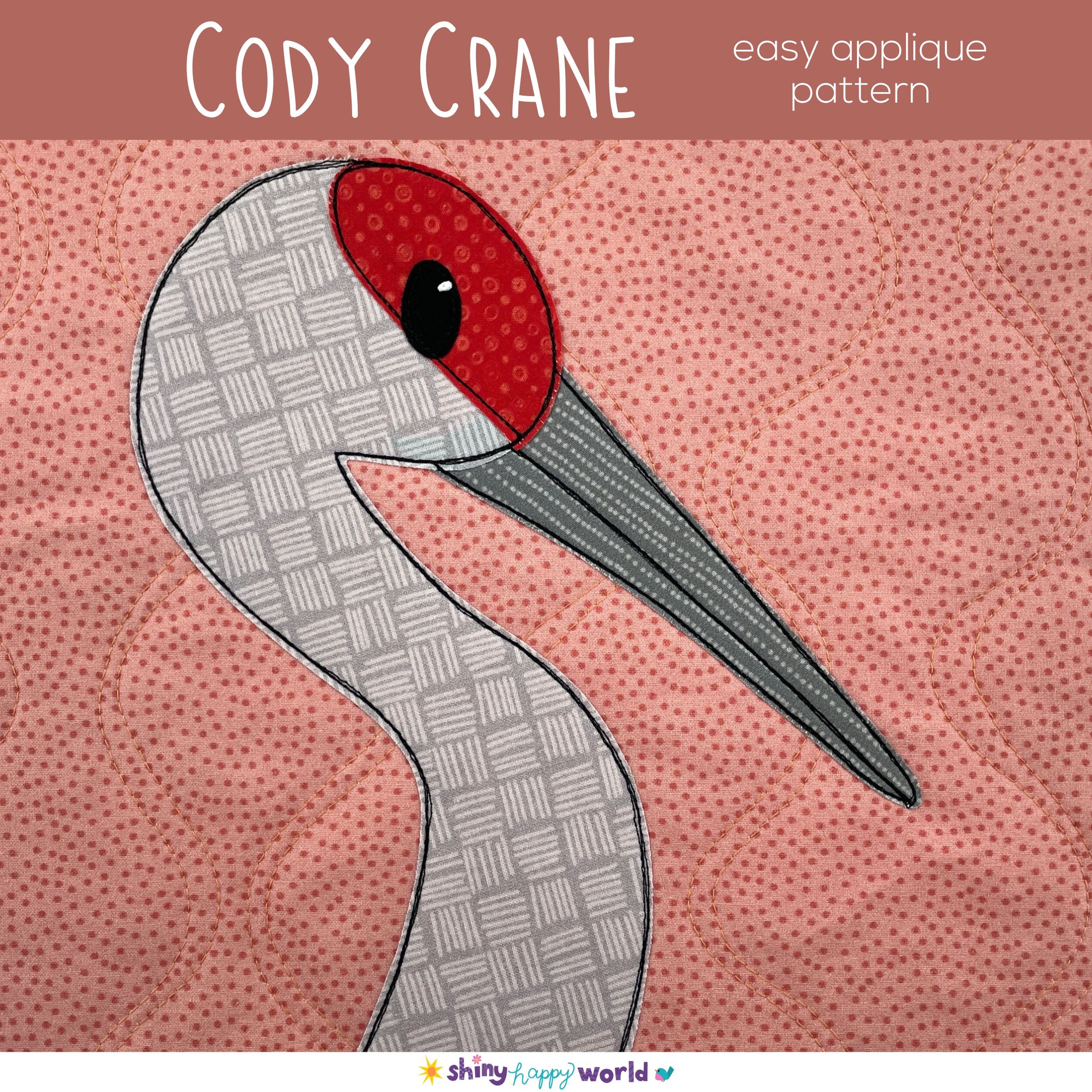 Cody Crane Applique Pattern