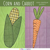 Corn and Carrot Applique Quilt Pattern
