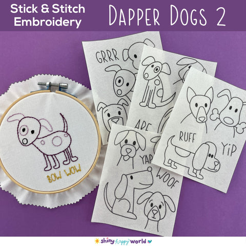 Dapper Dogs 2 Stick and Stitch Pack