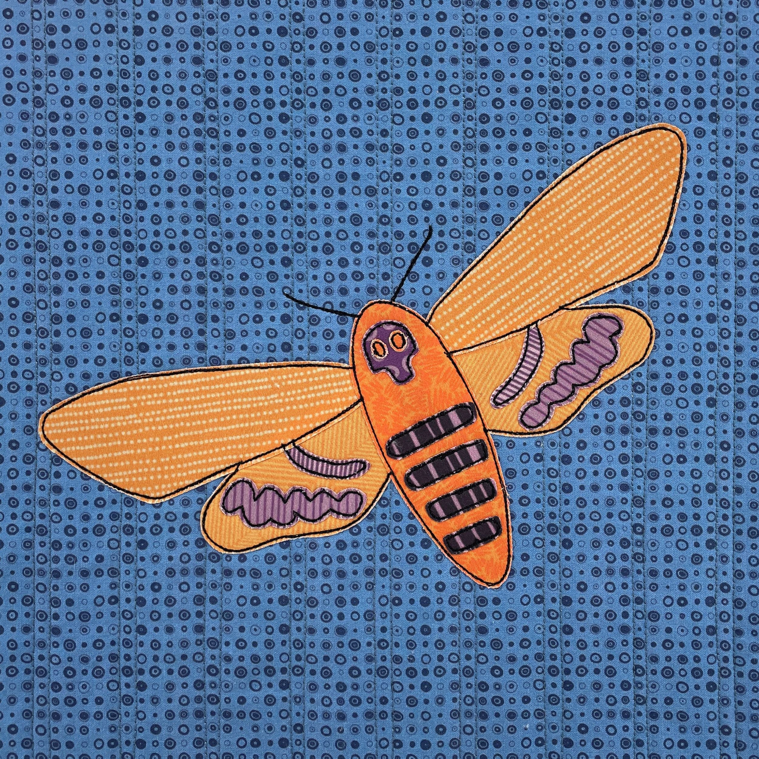 Death's Head Hawkmoth Applique Quilt Pattern