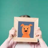 Dog - printable art - collage style