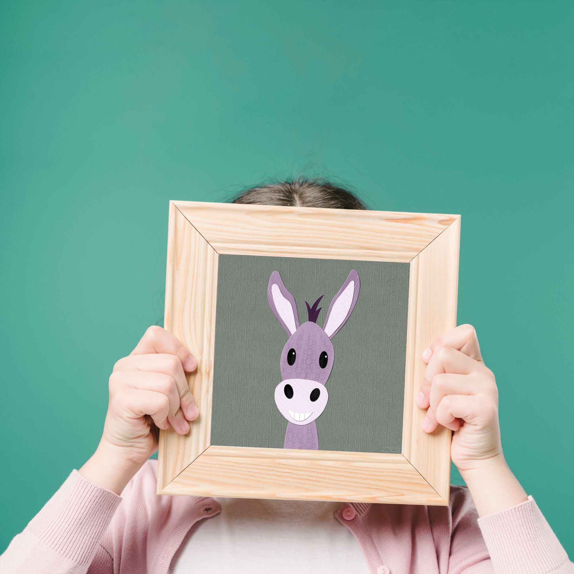Dawson Donkey - printable art - Collage Style