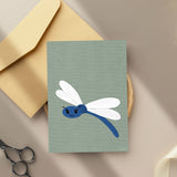 Dragonfly - printable art - collage style