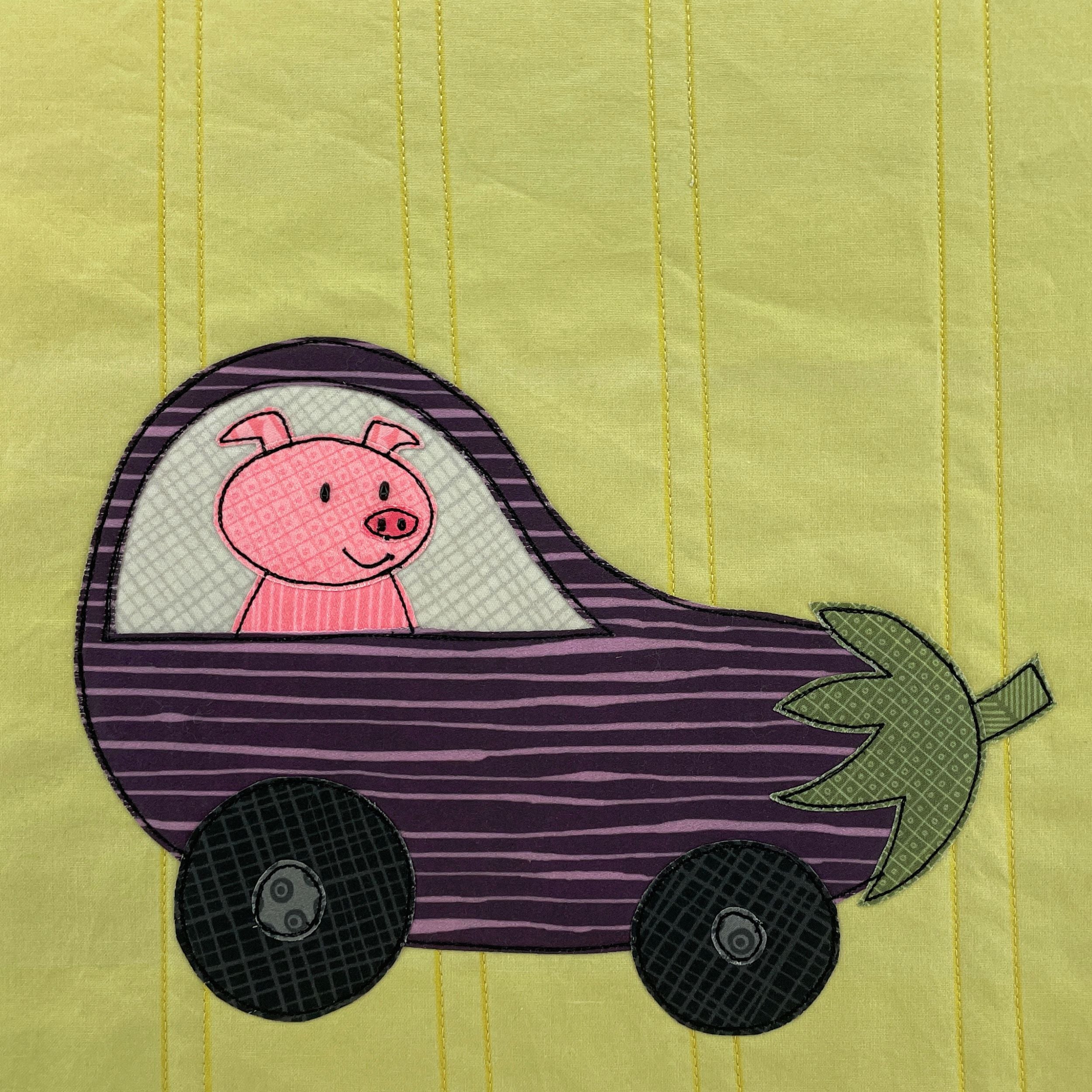 Eggplant Rattletrap Applique Pattern
