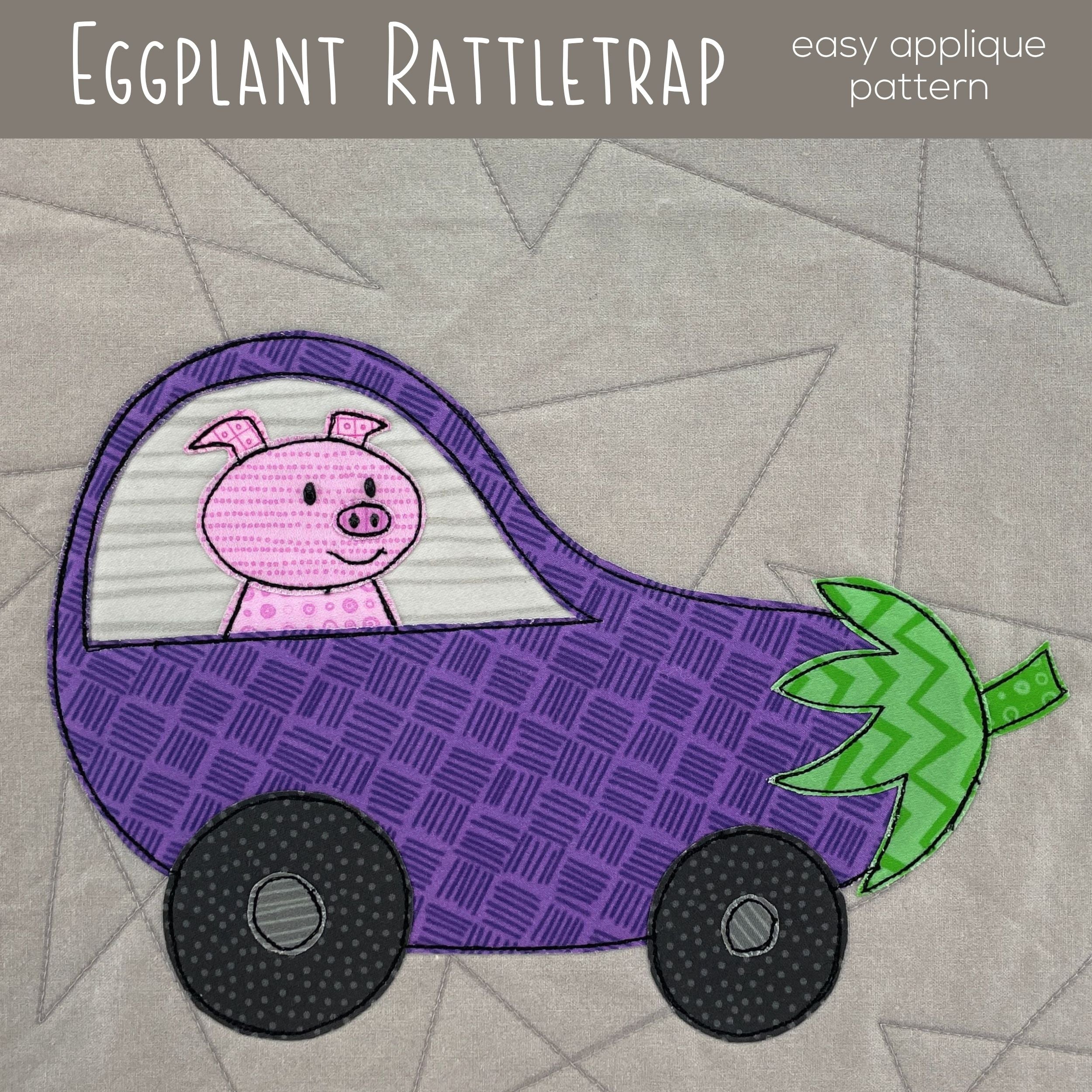Vegetable Cars Applique Quilt Pattern Bundle