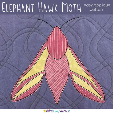 Elephant Hawk Moth Applique Quilt Pattern