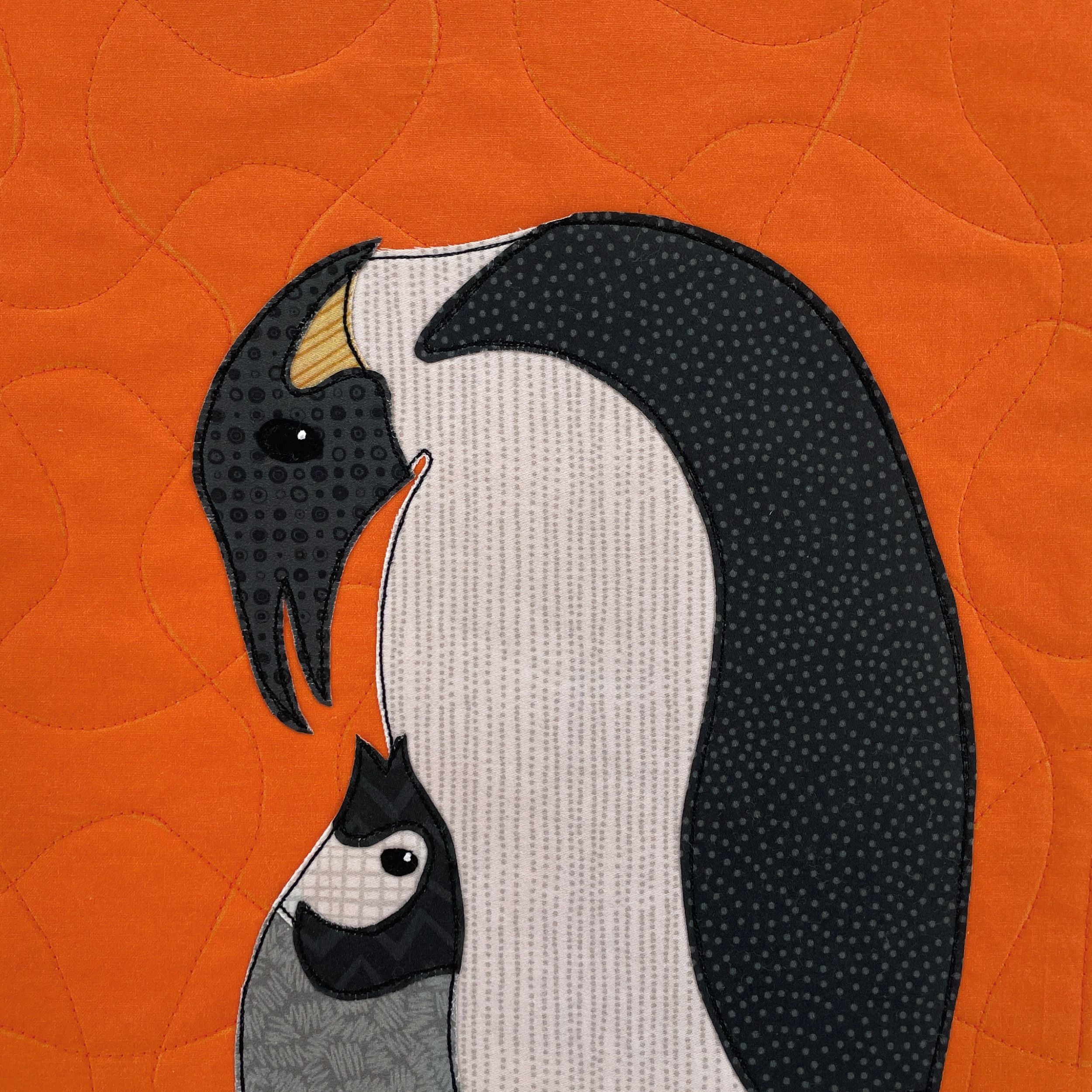 Papa and Baby Penguin Applique Pattern