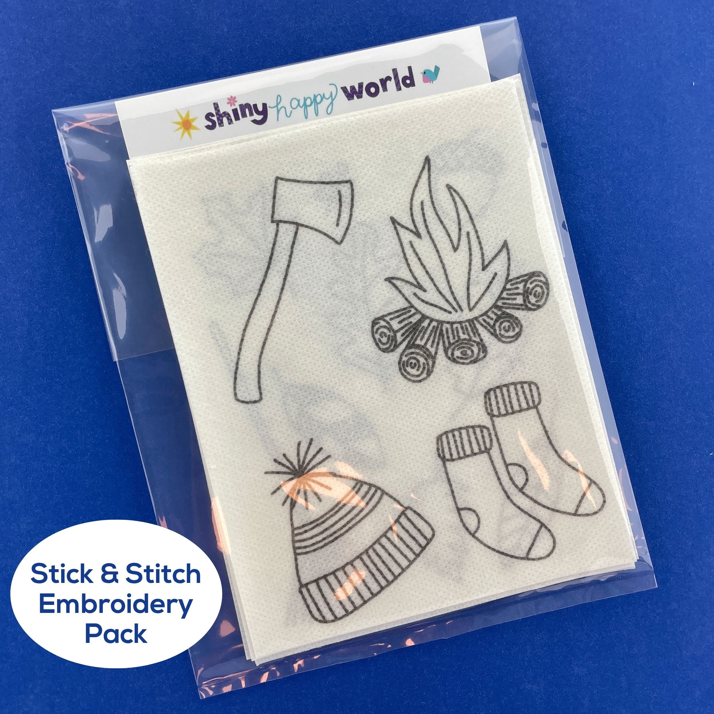 Fall Embroidery Pattern and Stick and Stitch Pack