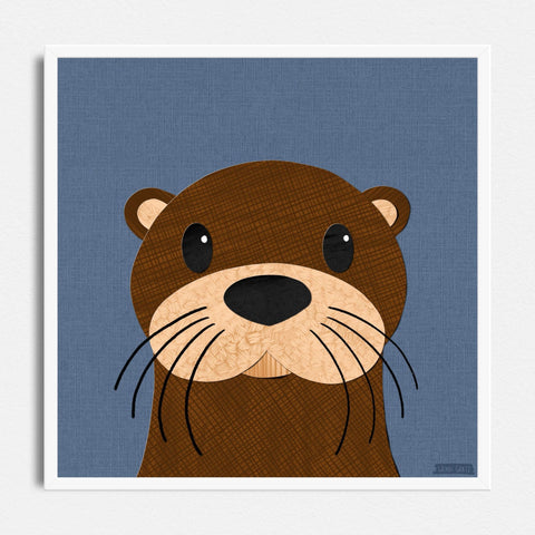 Olson Otter - printable art - Collage Style