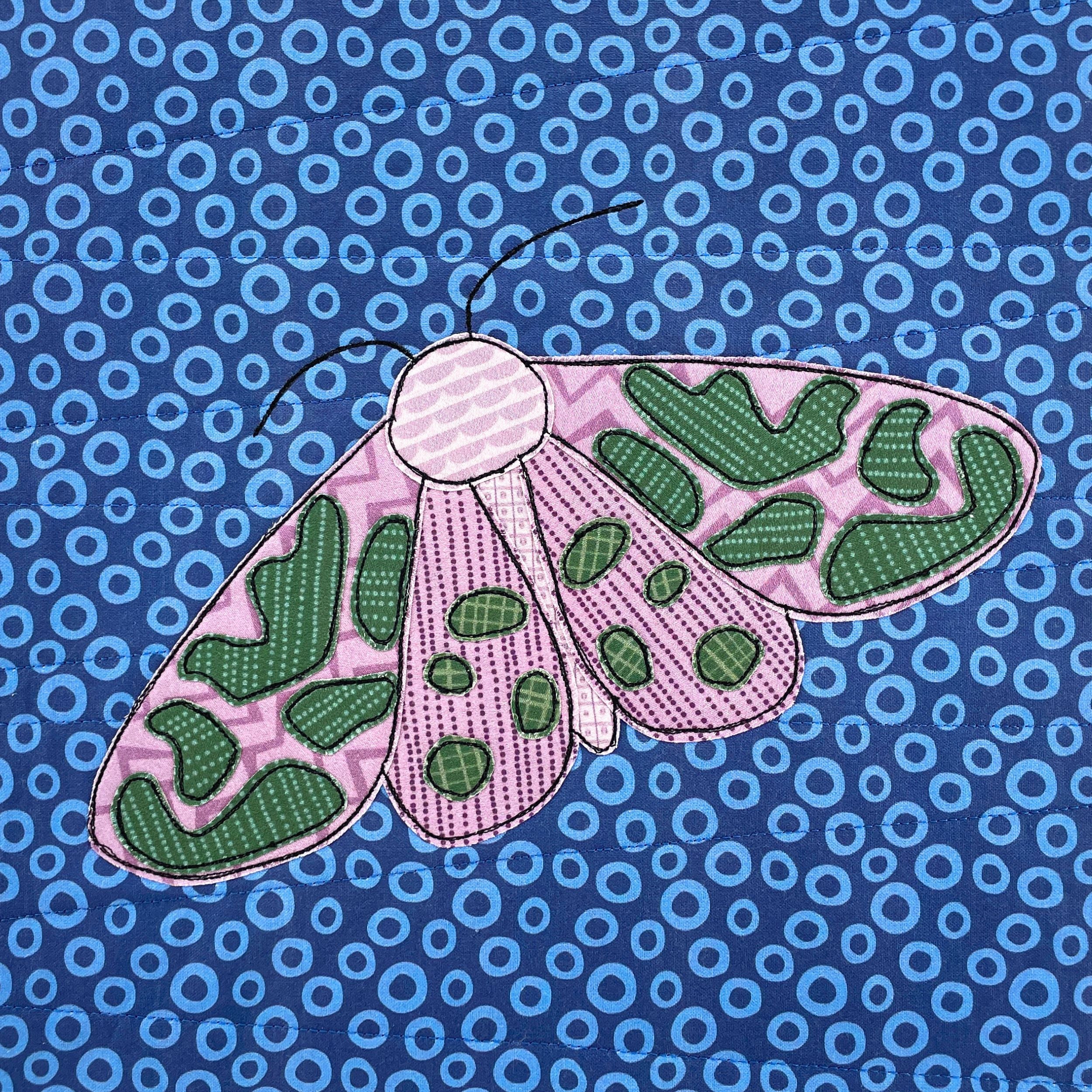 Garden Tiger Moth Applique Quilt Pattern