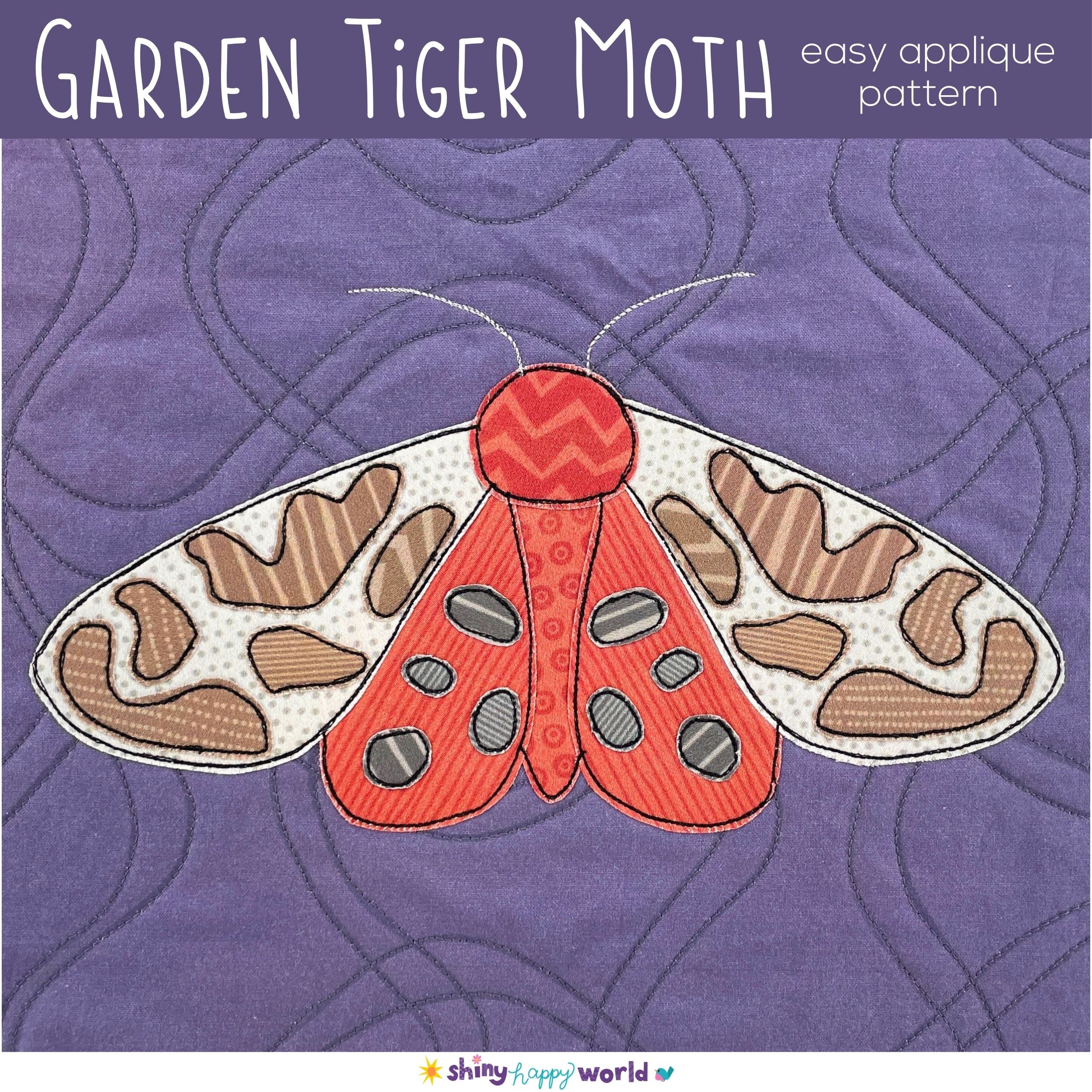 Garden Tiger Moth Applique Quilt Pattern
