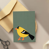 Goldfinch - printable art - collage style