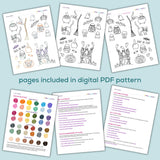 Halloween Embroidery Pattern and Stick and Stitch Pack
