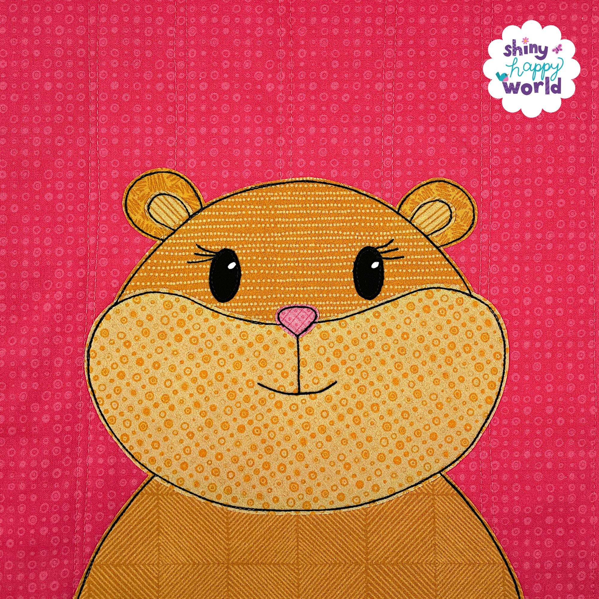 Hollis Hamster Applique Pattern – Shiny Happy World