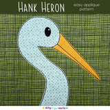 Hank Heron Applique Pattern