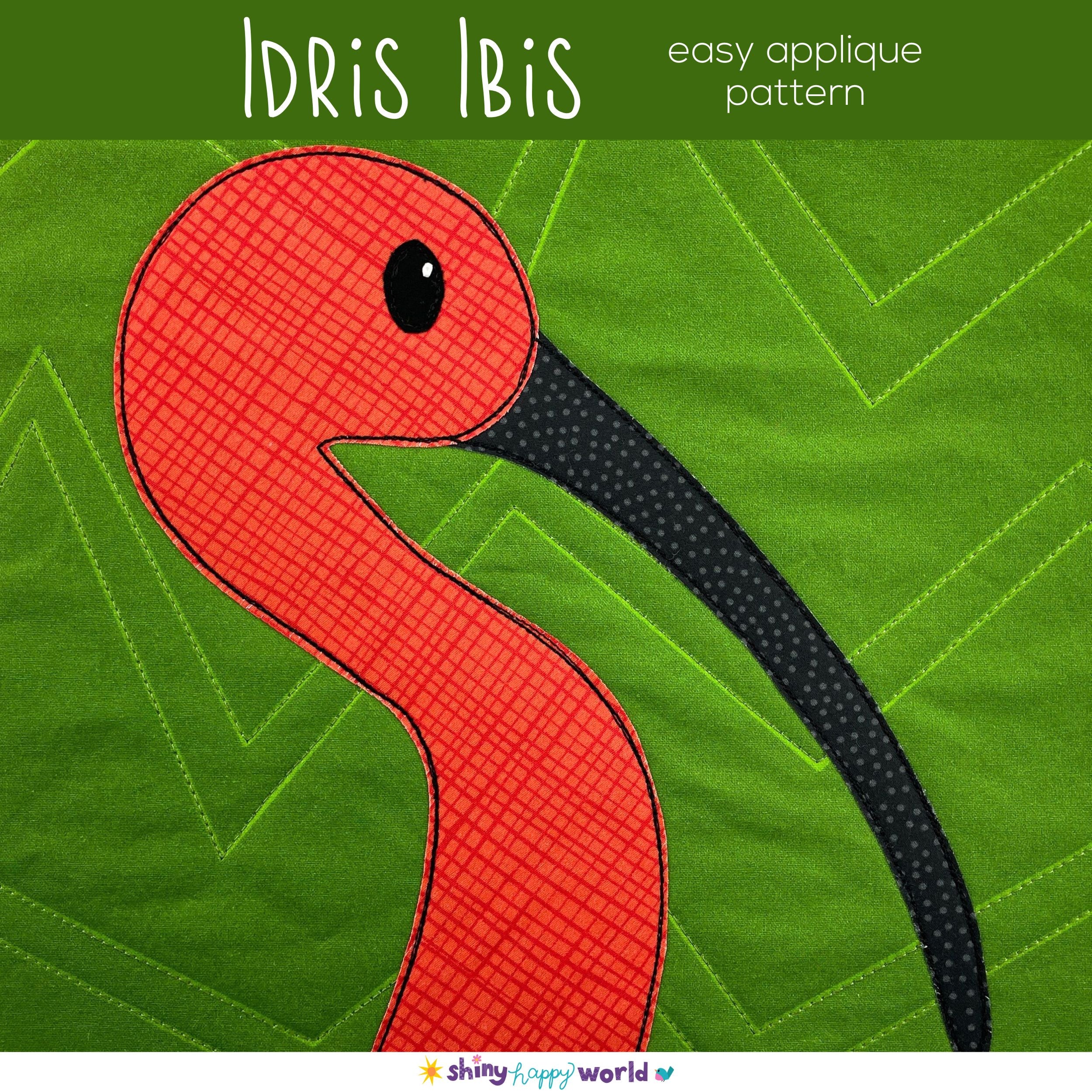 Idris Ibis Applique Pattern