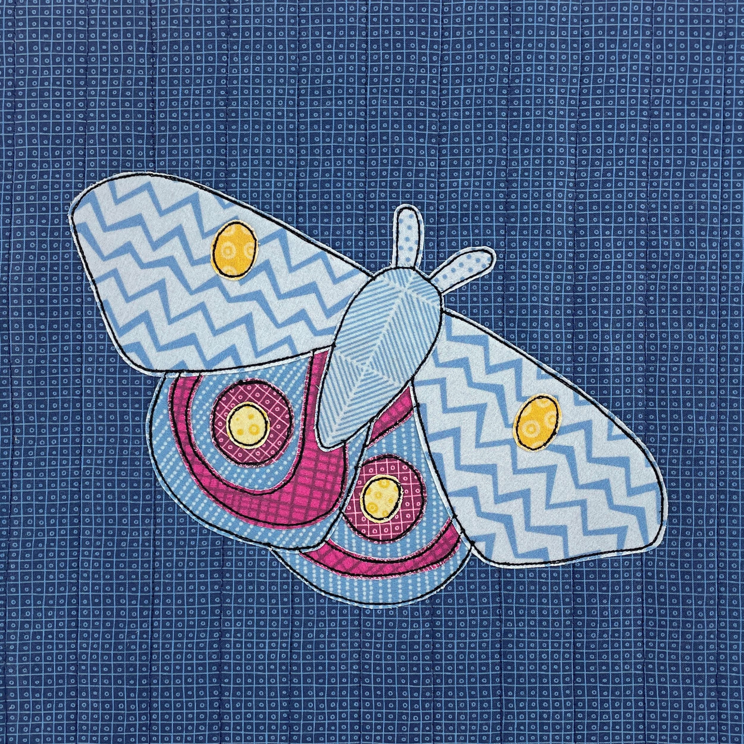 Io Moth Applique Quilt Pattern