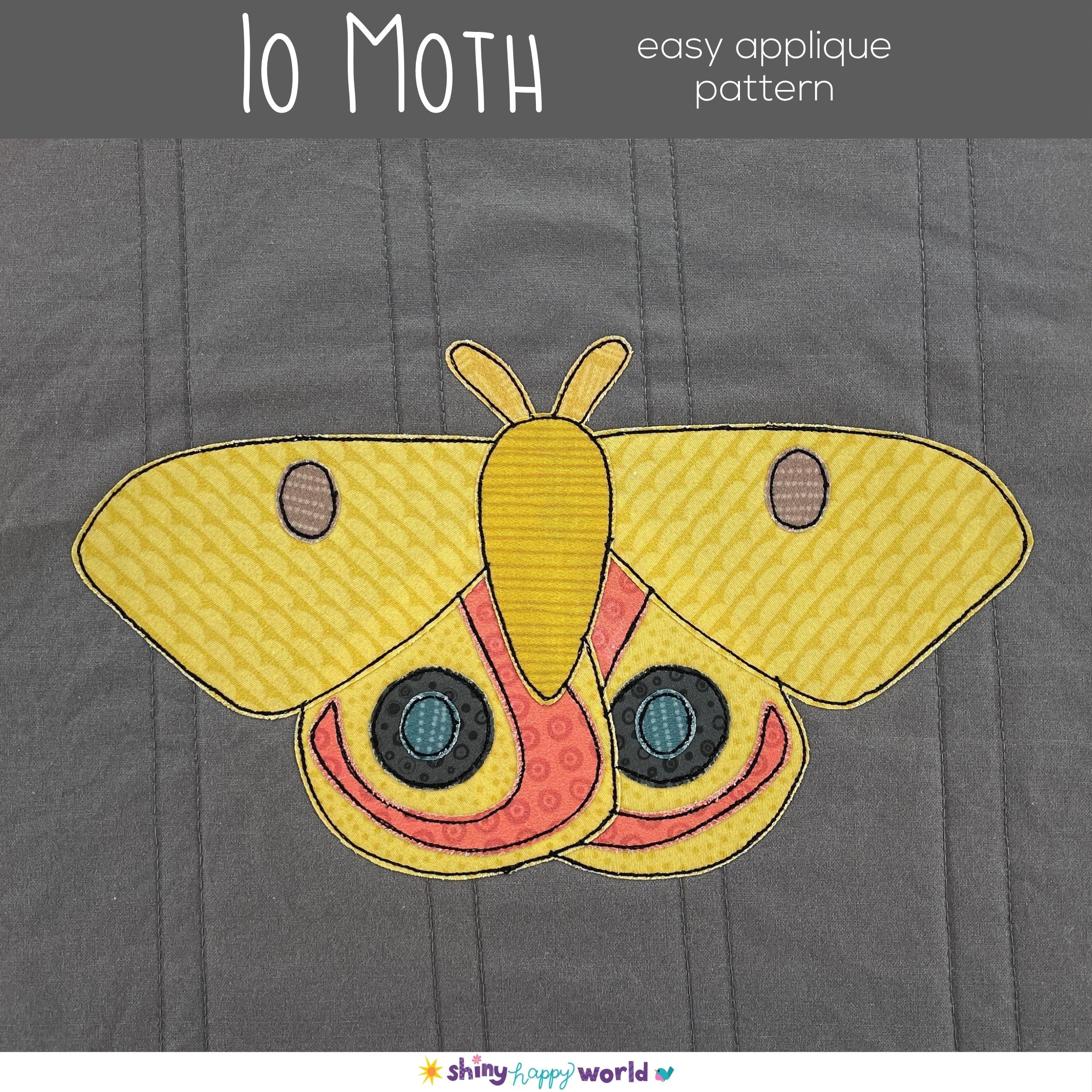 Io Moth Applique Quilt Pattern