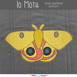 Io Moth Applique Quilt Pattern