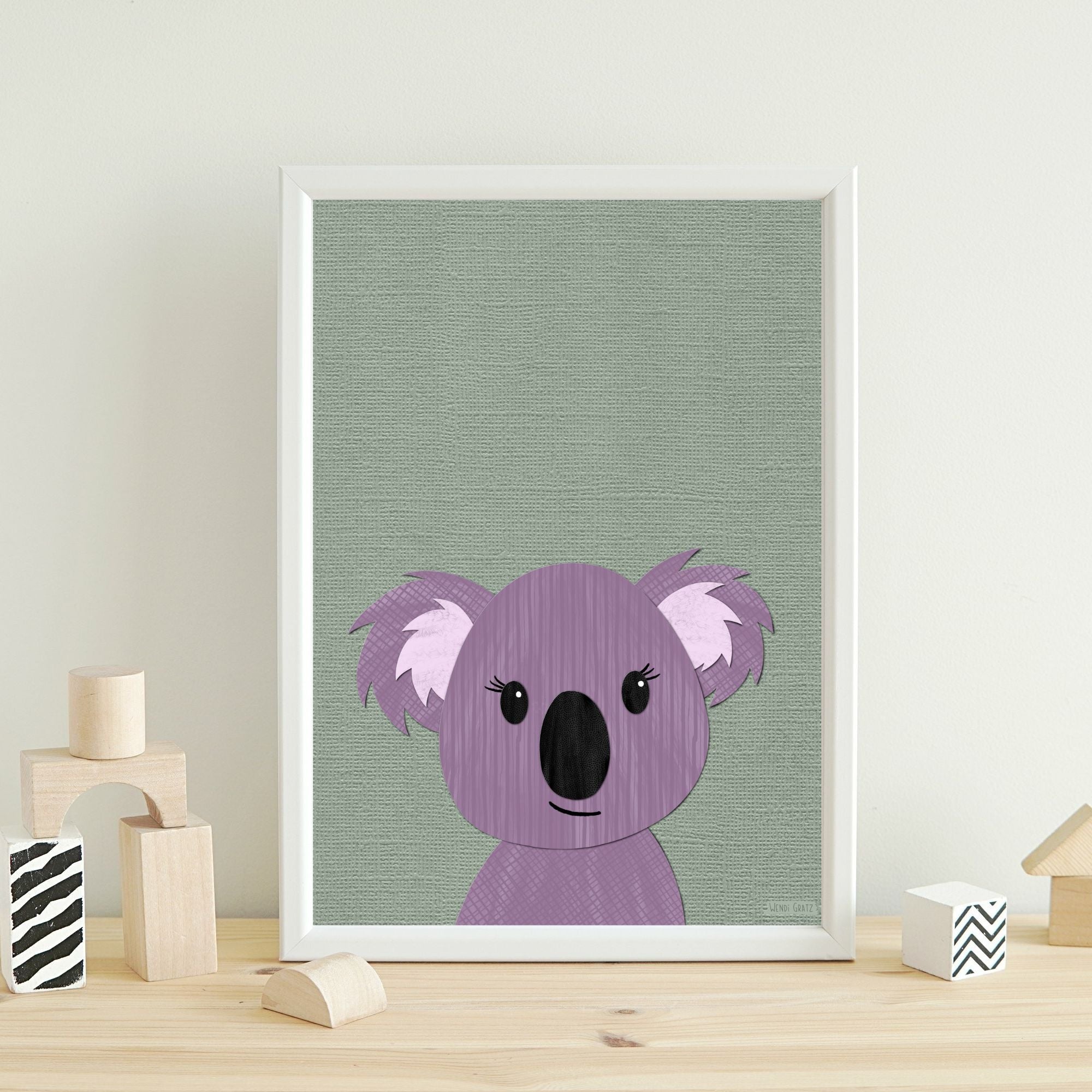 Kevin Koala - printable art - Collage Style