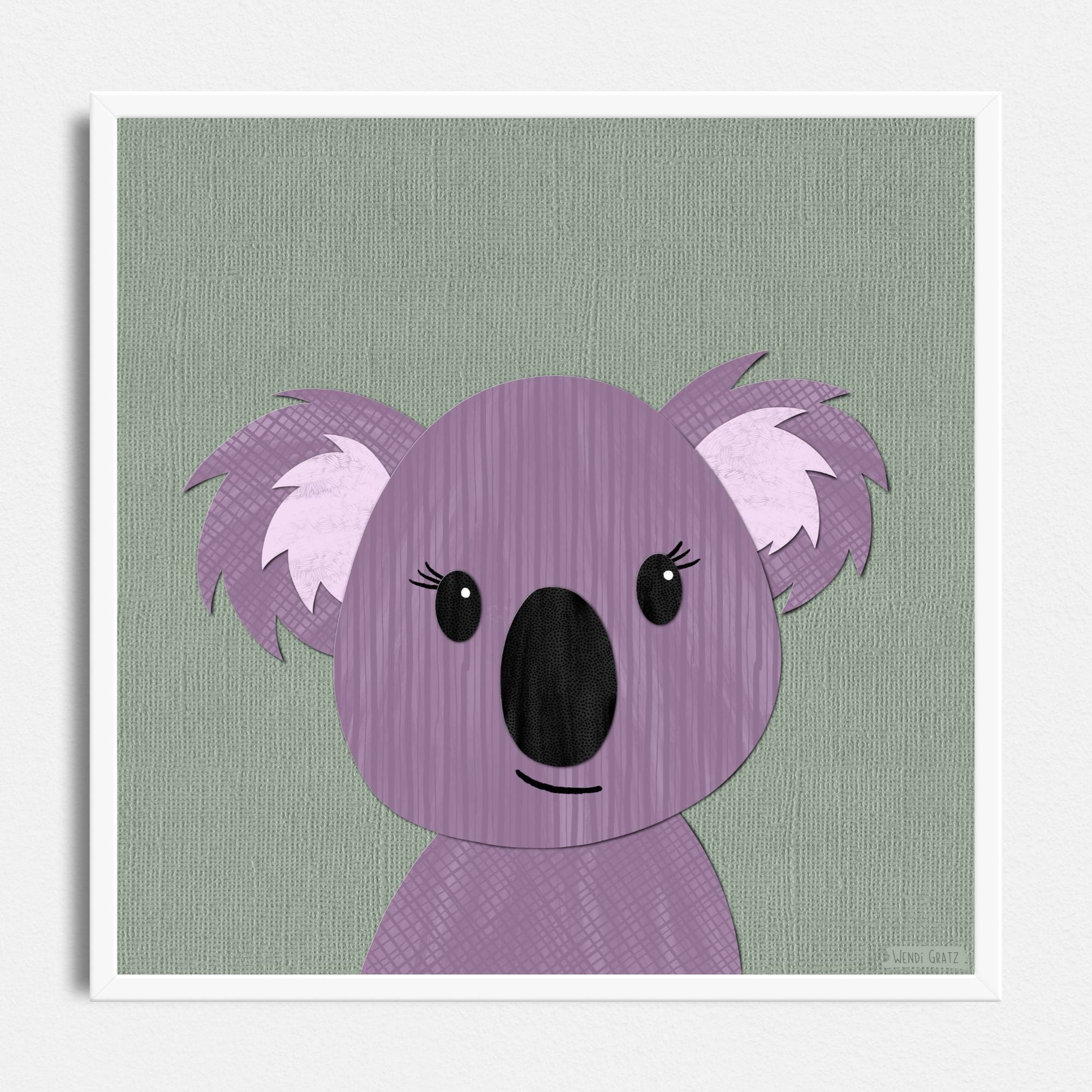 Kevin Koala - printable art - Collage Style