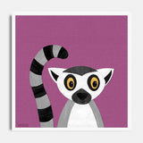 Lemur - printable art - Collage Style