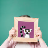 Lemur - printable art - Collage Style