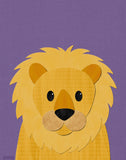 Lion - printable art - Collage Style