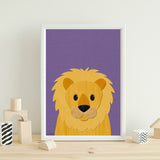 Lion - printable art - Collage Style
