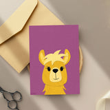 Llama - printable art - collage style