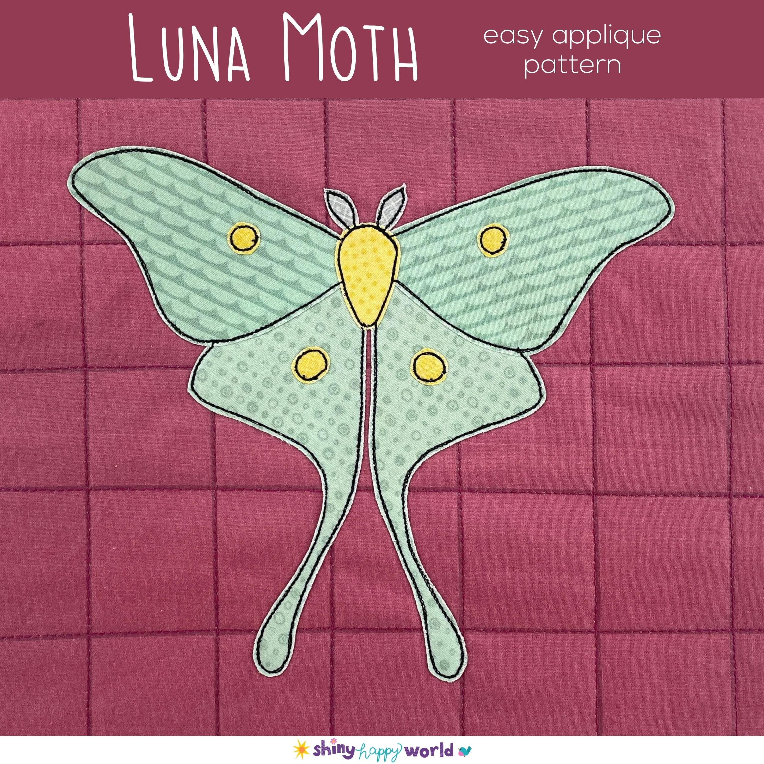Luna Moth Applique Quilt Pattern