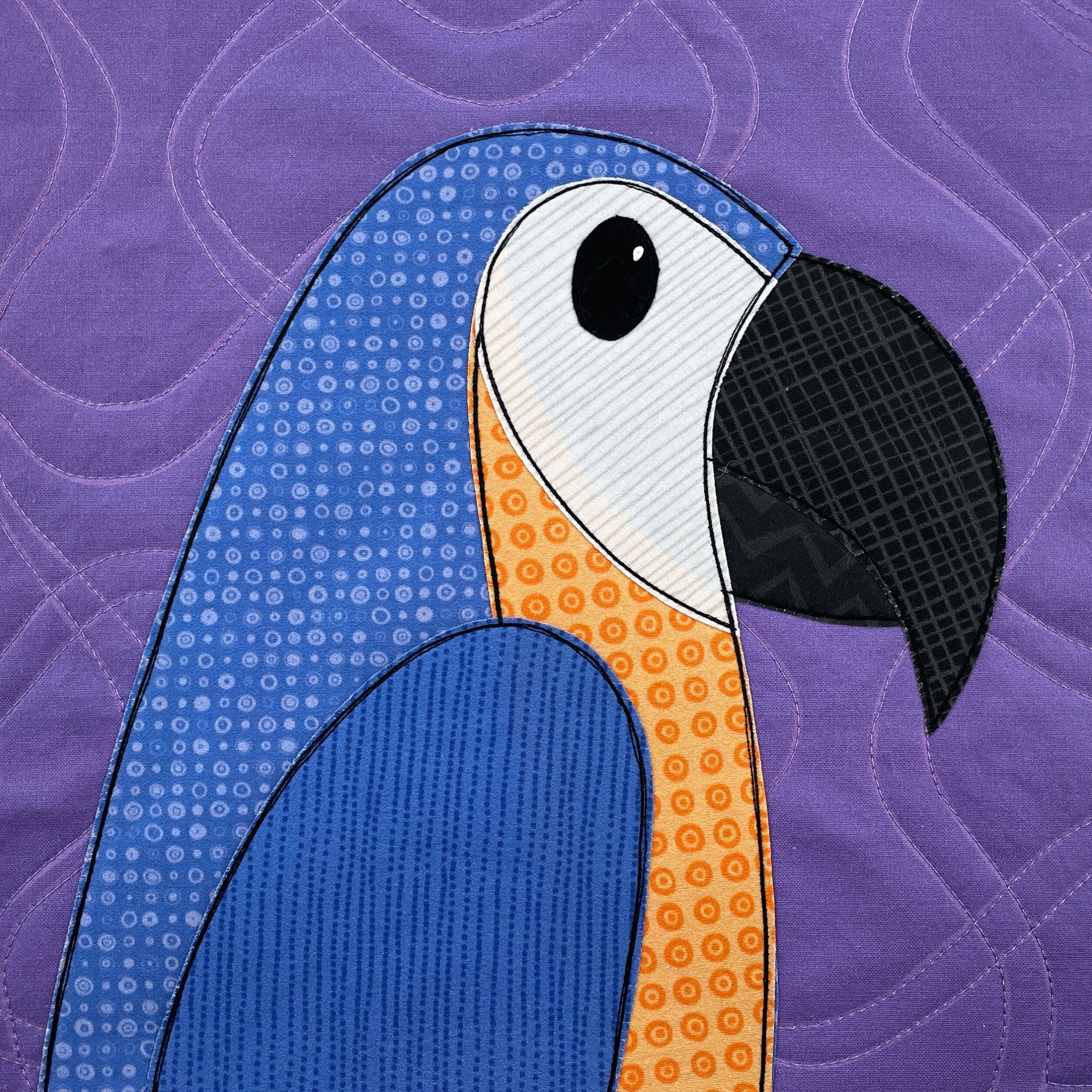 Marlow Macaw Applique Quilt Pattern