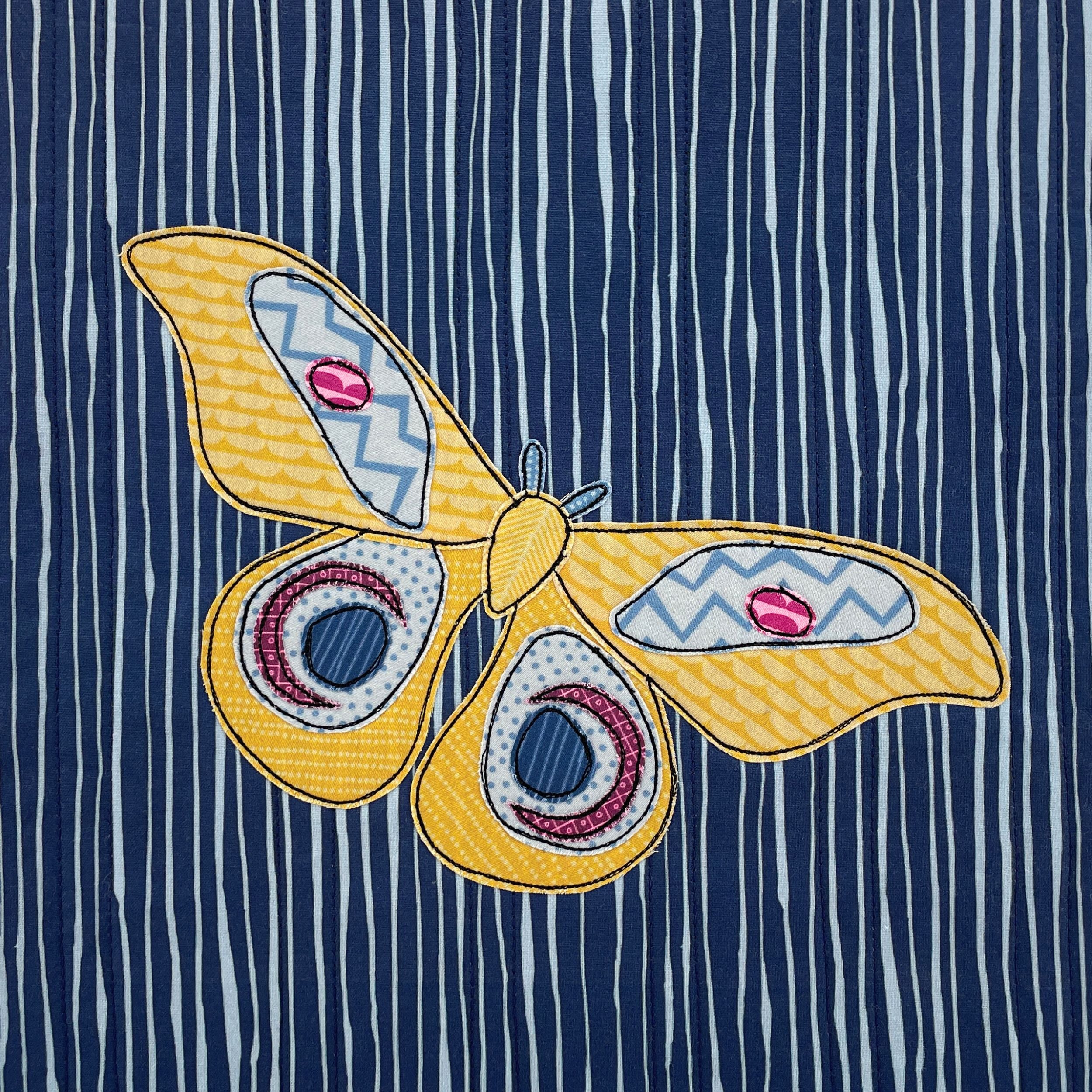 Madagascar Bullseye Moth Applique Quilt Pattern