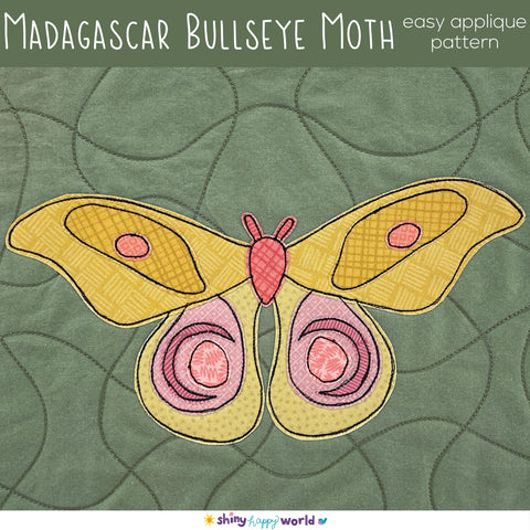 Madagascar Bullseye Moth Applique Quilt Pattern