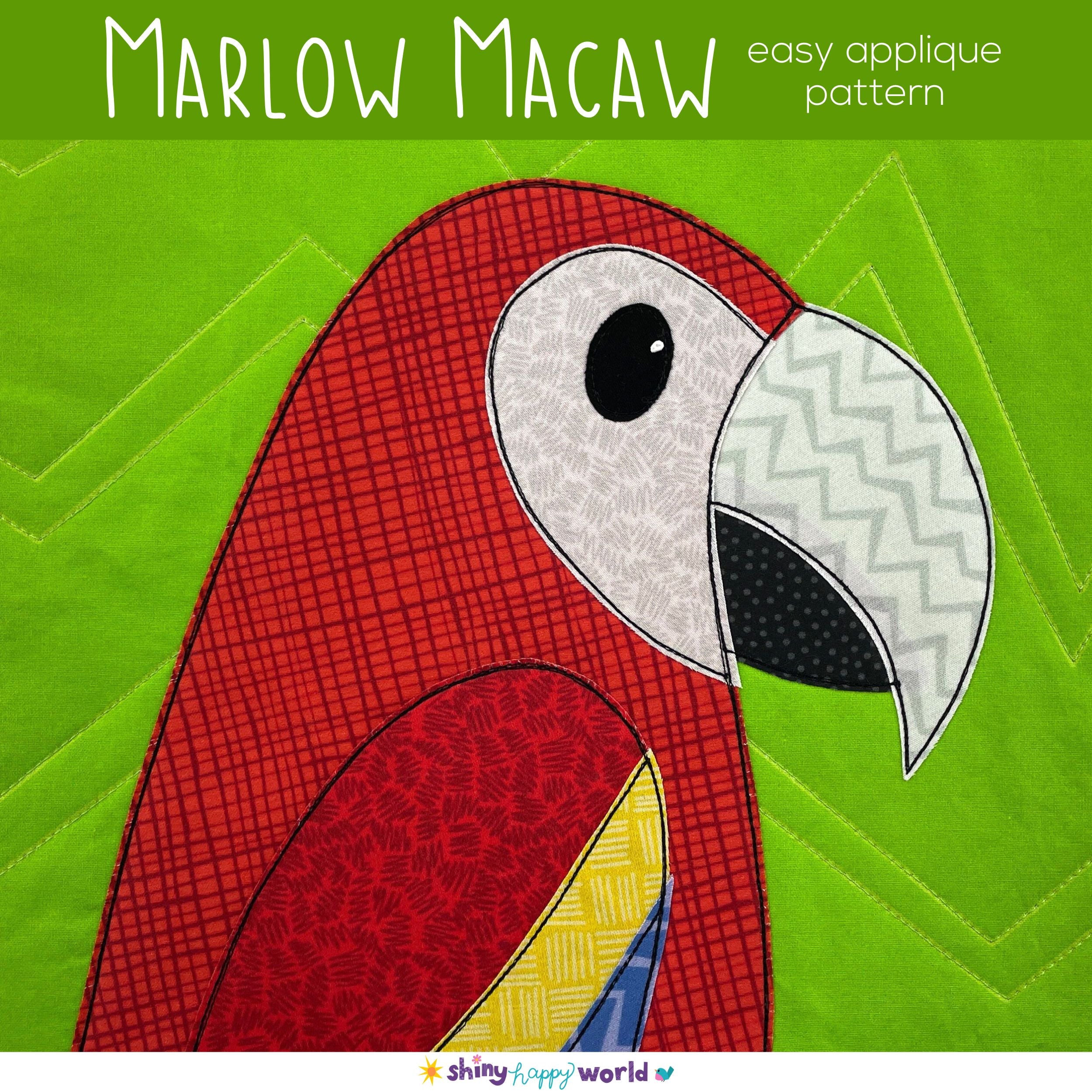 Marlow Macaw Applique Quilt Pattern