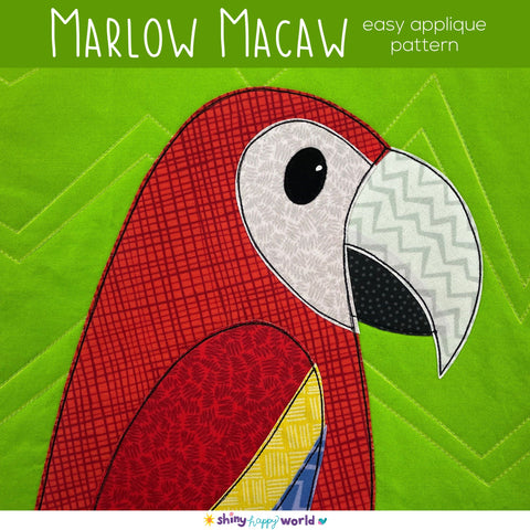 Marlow Macaw Applique Quilt Pattern