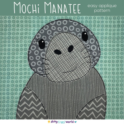 Mochi Manatee Applique Quilt Pattern