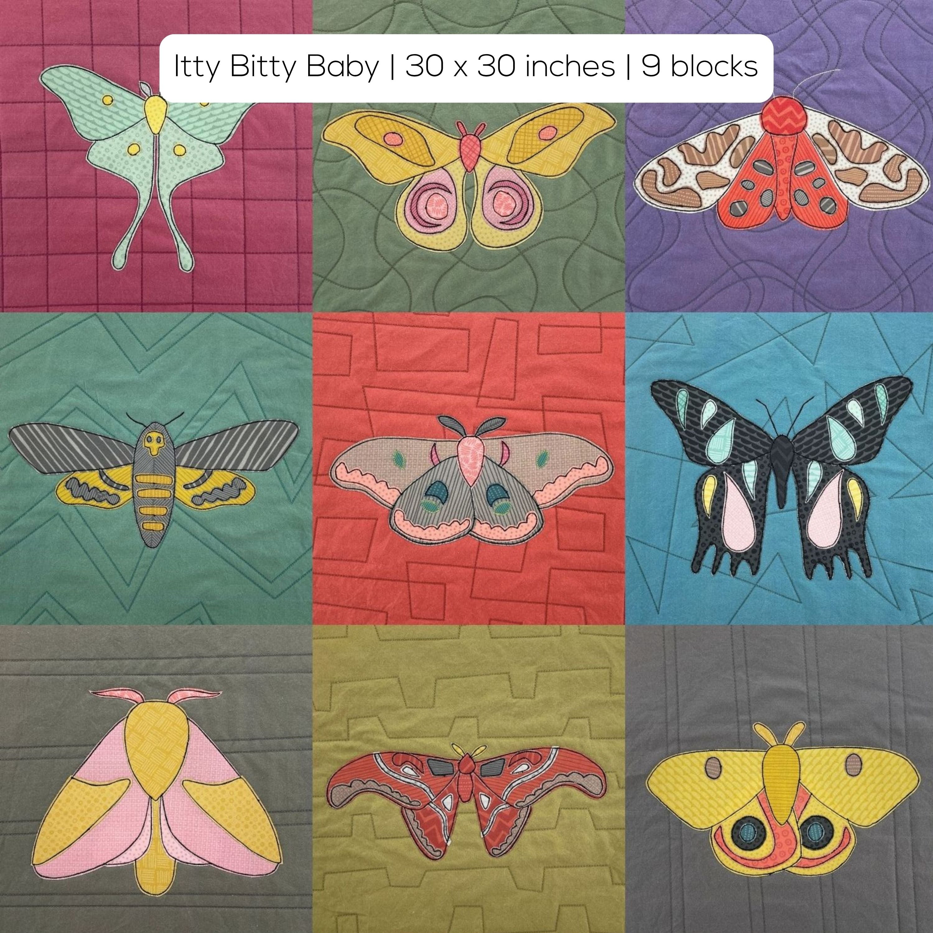 Moth Applique Patterns - Fusible Template Pages (US only)
